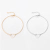Alloy Crystal Love Anklet Heart Shaped Jewelry With Chrysanthemum Pattern