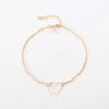 Alloy Crystal Love Anklet Heart Shaped Jewelry With Chrysanthemum Pattern