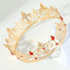 Alloy Crystal Queen Crown Headwear Electroplated For Women