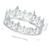 Alloy Crystal Queen Crown Headwear Electroplated For Women