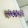 Alloy Crystal Spring Hairpin For Women With Bow Design And Electroplating Processing