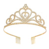 Alloy Crystal Women's Bridal Crown Hair Band With Letter And Text Pattern Electroplated For Party