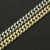 Alloy Cuban Chain Bracelet With Diamond Stitching And Geometric Design Unisex Fashion
