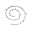 Alloy Cuban Chain Hiphop Style Geometric Diamond Stitching Necklace And Bracelet Jewelry