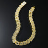 Alloy Cuban Chain Hiphop Style Hletter Hollow Diamond Jewelry Bracelet And Necklace For Men And Women