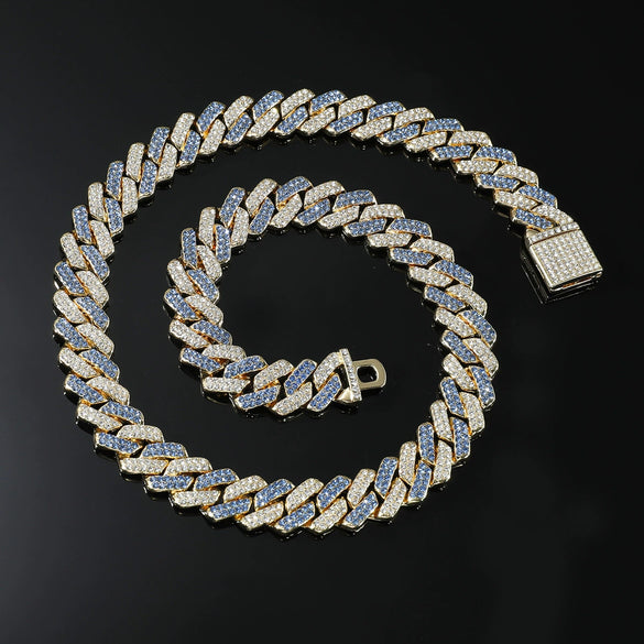 Alloy Cuban Chain Hiphop Style Jewelry With Geometric Pattern And Diamond Design