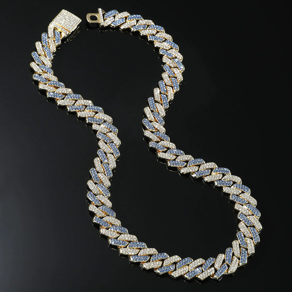 Alloy Cuban Chain Hiphop Style Jewelry With Geometric Pattern And Diamond Design