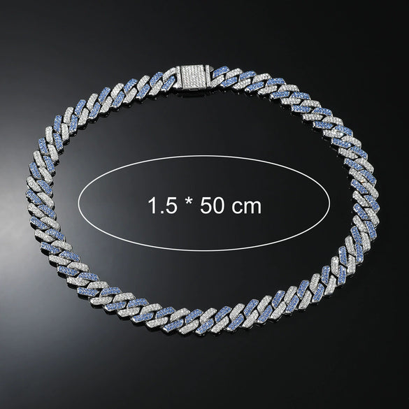 Alloy Cuban Chain Hiphop Style Jewelry With Geometric Pattern And Diamond Design
