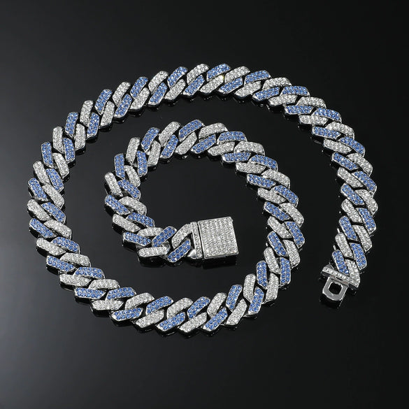 Alloy Cuban Chain Hiphop Style Jewelry With Geometric Pattern And Diamond Design