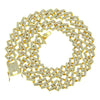 Alloy Cuban Chain Necklace With Diamond And Geometric Design Unisex Hip Hop Jewelry