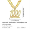 Alloy Cuban Chain Necklace With Hip Hop Style Diamond Pendant Featuring Letters Numbers And Text