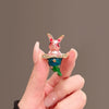 Alloy Cute Cartoon Pink Rabbit Magic Hat Brooch For Women With Electroplating Treatment