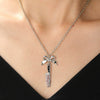 Alloy Dagger Pattern Pendant Necklace And Earrings For Women Electroplating Treatment Gothic Punk Rock Style
