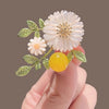 Alloy Daisy Flower Brooch For Women With Electroplating Treatment