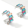 Alloy Diamond Acrylic Cshaped Women's Earrings