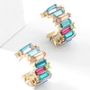 Alloy Diamond Acrylic Cshaped Women's Earrings