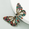 Alloy Diamond Butterfly Wings Heart Earrings For Women