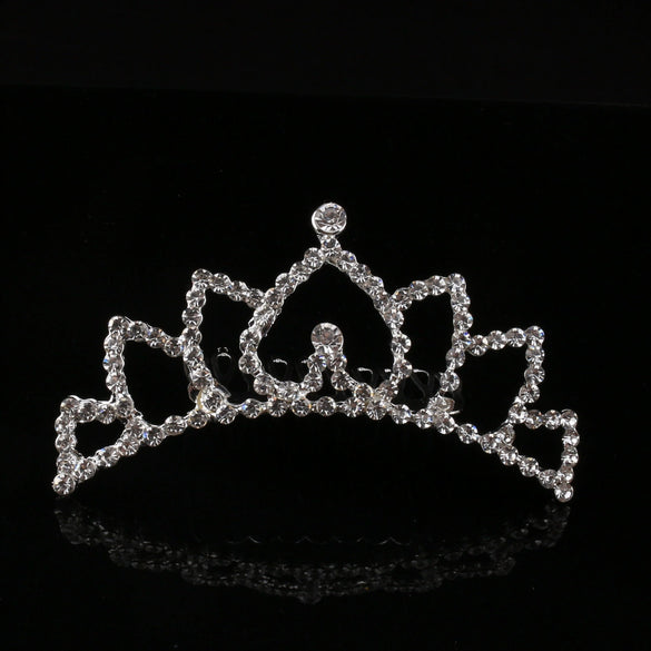 Alloy Diamond Children's Crown Comb Hair Accessories