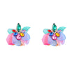 Alloy Diamond Flower Earrings For Women Retro Elegant Style