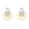 Alloy Diamond Flower Earrings Women's Retro Elegant Style