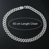 Alloy Diamond Geometric Hip Hop Cuban Chain Necklace