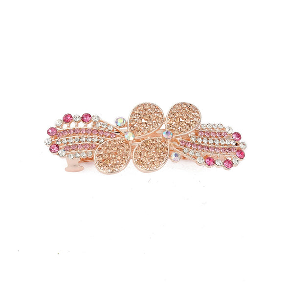 Alloy Diamond Hairpin Spring Clip For Women