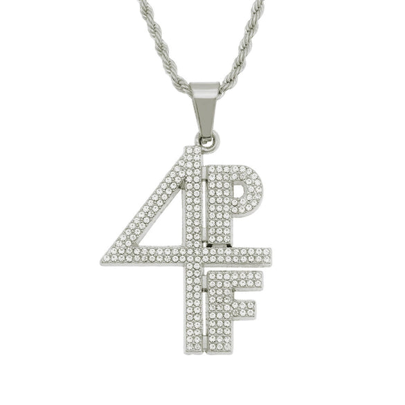 Alloy Diamond Letter And Number Pendant Men's Hip Hop Street Accessories