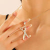 Alloy Diamond Pendant Snake Bone Chain Women's Ins Punk Creative Necklace