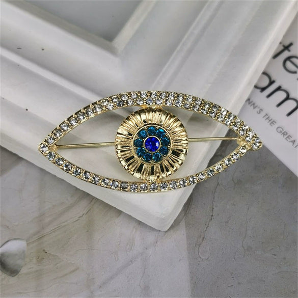 Alloy Diamond Retro Style Elf Devil's Eye Brooch Unisex Accessories