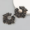 Alloy Diamond Rhinestone Geometric Sunflower Women's Earrings