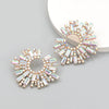 Alloy Diamond Rhinestone Geometric Sunflower Women's Earrings