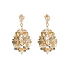 Alloy Diamond Women's Ball Temperament Retro Style Earrings With Flower Pattern