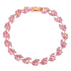 Alloy Diamond Women's Love Geometric Retro Bracelet With Flower And Heart Shapes