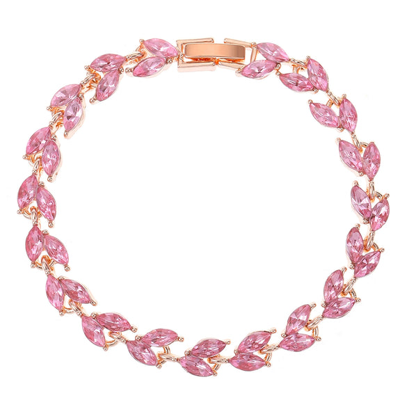Alloy Diamond Women's Love Geometric Retro Bracelet With Flower And Heart Shapes