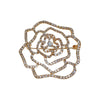 Alloy Diamondembedded Hollow Flower Brooch Heavy Industry Pin Female Accessories