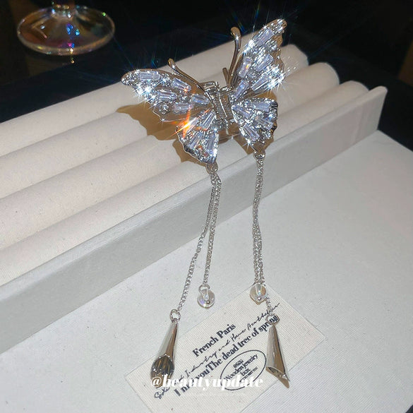 Alloy Diamondencrusted Butterfly Hairpin Hair Accessories For Women