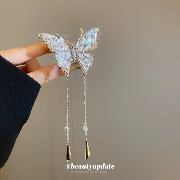 Alloy Diamondencrusted Butterfly Hairpin Hair Accessories For Women