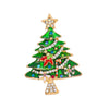 Alloy Diamondencrusted Geometric Christmas Tree Women's Brooch Accessories