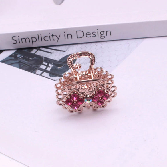 Alloy Diamondencrusted Grabber Bangs Clip Women's Fashion Headwear Bow Hairpin