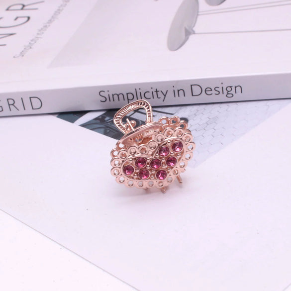 Alloy Diamondencrusted Grabber Bangs Clip Women's Fashion Headwear Bow Hairpin