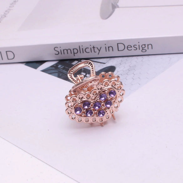 Alloy Diamondencrusted Grabber Bangs Clip Women's Fashion Headwear Bow Hairpin