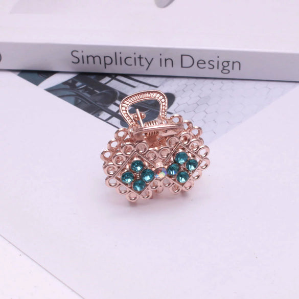 Alloy Diamondencrusted Grabber Bangs Clip Women's Fashion Headwear Bow Hairpin