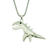 Alloy Dinosaur Pendant Necklace With Geometric Style And Electroplating For Men And Women Couple