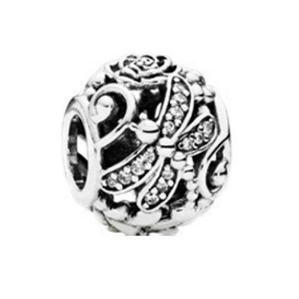 Alloy Diy Bracelet Accessories With Rose Gold Electroplated Large Hole Beads And Totem Pattern