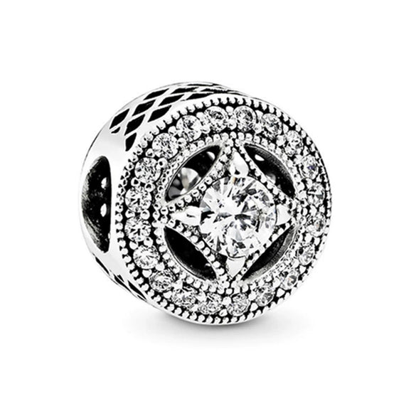 Alloy Diy Bracelet Accessories With Rose Gold Electroplated Large Hole Beads And Totem Pattern