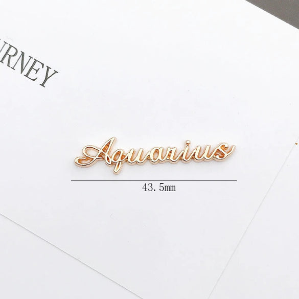 Alloy Diy Letter Rhinestone Accessories Electroplated With Number Letters Pattern