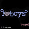 Alloy Diy Letter Rhinestone Accessories Electroplated With Number Letters Pattern