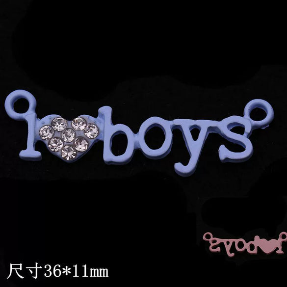 Alloy Diy Letter Rhinestone Accessories Electroplated With Number Letters Pattern