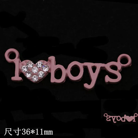 Alloy Diy Letter Rhinestone Accessories Electroplated With Number Letters Pattern