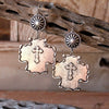 Alloy Double Cross Electroplated Women's Retro Pumpkin Flower Exaggerated Earrings
